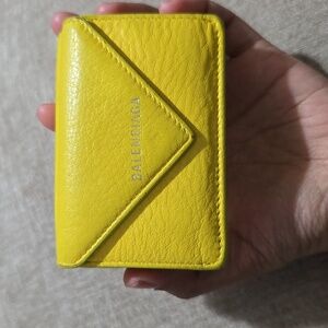 Balenciaga Papier Mini Leather Card Holder